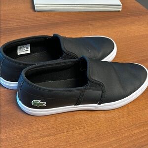 Lacoste Black Slip-On Sneakers